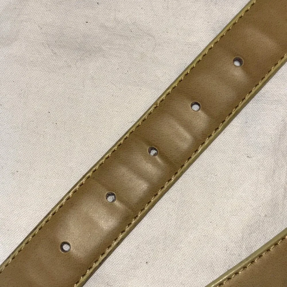 Women's Belt Beige Vintage Leather Casual Dress Ladies M‎
